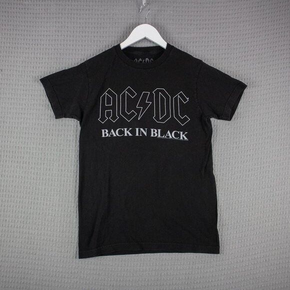 AC/DC 2021 Logo Tee Back in Black Mens Small - Picture 1 of 7